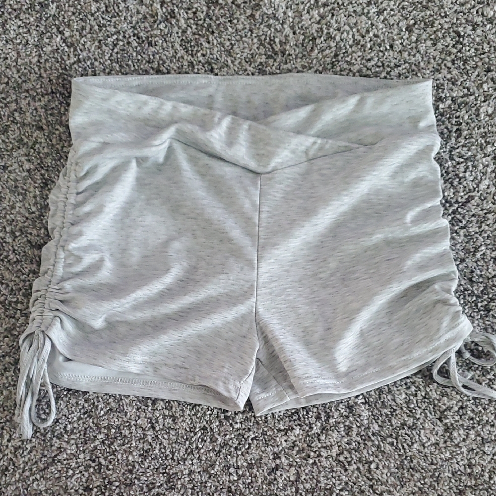 Shosho Light Gray Scrunch Shorts